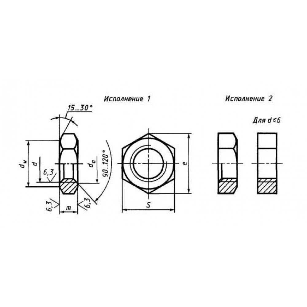 Гайка низкая ГОСТ 5916-70 Гайка низкая ГОСТ 5916-70
